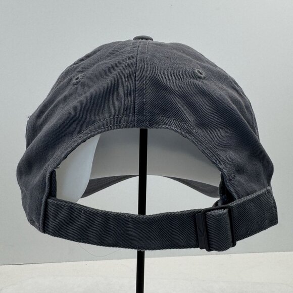 Nike Heritage86 Adjustable Baseball Cap Gray Black Embroidered Logo Strap Back - Picture 3 of 10